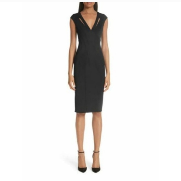 🎉 Host Pick 🎉 Zac by Zac Posen Joni Body-con Black Sheath Dress - S 4/6 - Picture 3 of 14